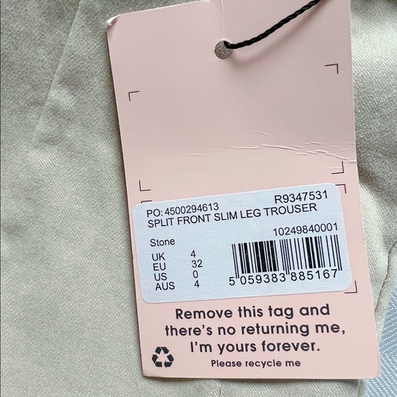 High waist, split front slim leg pant SZ Small BNWT - Picture 6 of 7